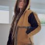 Vintage Carhartt Jacket with Real Fox Fur Hide Witch Forest Cosplay Image 3