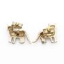 925 Vintage Sterling Silver Cats Stud Earrings Image 4