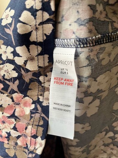 Apricot dress, uk 10, new with tag