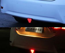 Flash F1 Triangle Style Light Car Pilot Stop Safety Lights Sporty Rear Third Brake Light Auto Tail Warning Brake Signal Lamp 12V