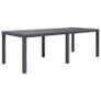 Garden Table Brown 220x90x72 cm Plastic Rattan Look Image 2