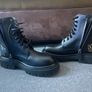 MOSCHINO Calfskin Combat Sole Ankle Boots Mens Chelsea Image 4