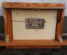 New Rustic Floating Wall Whiskey / Bar Display