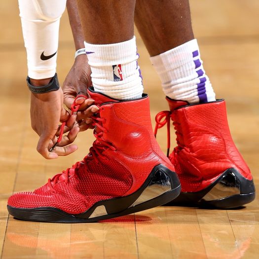 Nike Kobe 9 High Krm Red Mamba Qs Snakeskin Uk 11/ Us 12 Deadstock