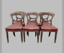 Set of 6 beautiful Victorian Mahogany dining chairs