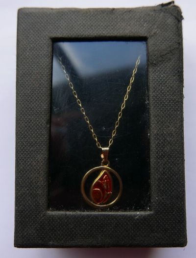 Vintage Sterling Silver 925 Gold Plated Chain with Pendant , length 20" - 2,8g