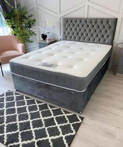 Double bed, bed with mattress complete set