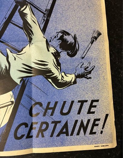 Original 1964 SNCF French Railway Safety Poster 40cm x 30cm