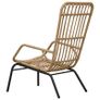Garden Chair Poly Rattan Light Brown Image 5