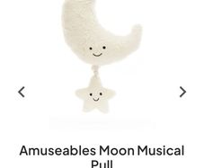 New JELLYCAT Amuseables Moon Musical Pull