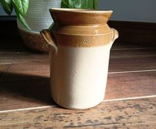 Stoneware storage jar