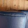 Dark Blue leatherette sofa Image 3