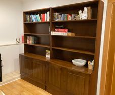 Wooden bookcases and cabinets x2 for sale