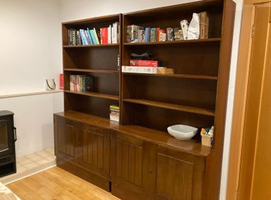 Wooden bookcases and cabinets x2 for sale