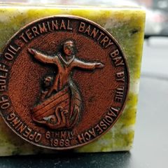Original 1969 Bantry Oil Terminal Plaque