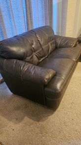 2seater Brown Leather Sofa
