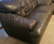 2seater Brown Leather Sofa