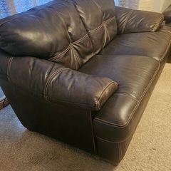2seater Brown Leather Sofa