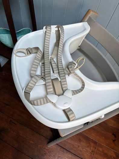 Stokke Tripp Trapp Highchair With Baby Set and tray In Grey and White