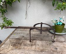 19 th Century Hand Forged wrought iron Fire Hearth Trivet