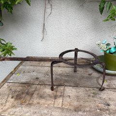 19 th Century Hand Forged wrought iron Fire Hearth Trivet