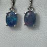 Sterling silver 925  Boulder Opal Triplet Earrings in Platinum Plated Sterling Silver Image 5