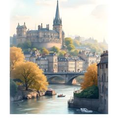 Edinburgh Wall Art Print, Travel Art Poster