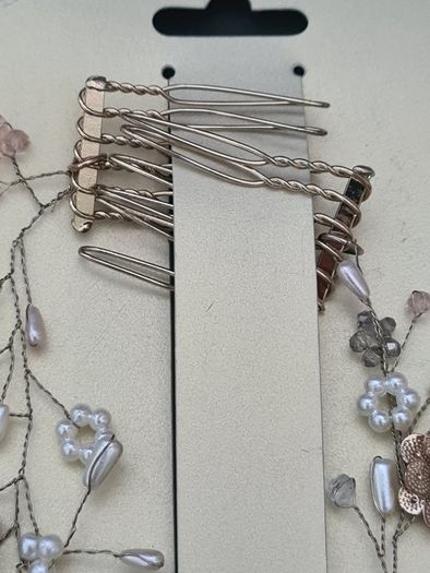Accessorize Floral Hair Comb, hairpiece, Pearl Flower Bridal Hair Vine, Wedding Hairpiece