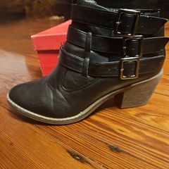 London Rebel Black Ankle boots