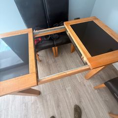 Solid wood dining table
