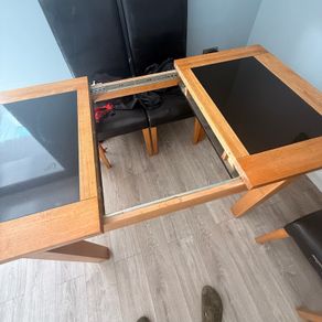 Solid wood dining table