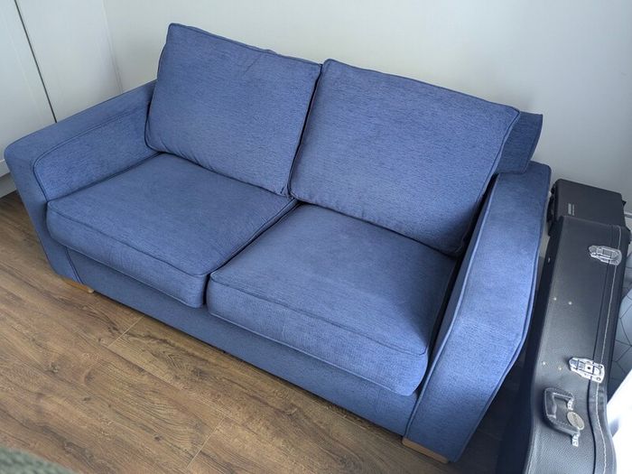 Blue 2 seater Sofa Bed