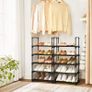 5 Tier Shoe Racks Set of 2 Metal Shoe Rack Stackable Space Saving Shoe Storage Multifunctional Stand Rack Image 3