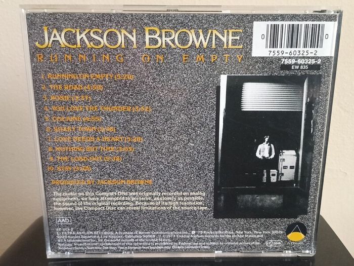Jackson Brown Running on Empty CD Album