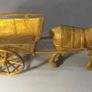Horse with Cart Ornament Statue Figure Scuplture Image 7