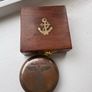 Post 5 euro extra   vintage reproduction compass hitler Solid Brass Push Button Compass Antique 3 Inch Nautical With Wooden Box Image 4