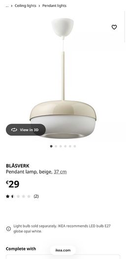 Ikea ceiling light