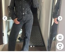 Zara washed black denim boiler suit