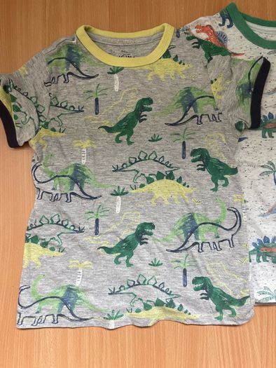 Two M&S dinosaur t-shirts 5-6y