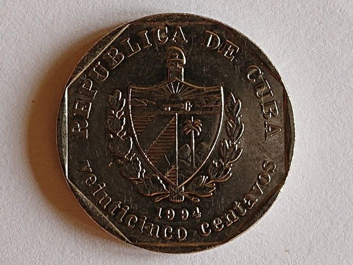 1994 or 2000 Cuban 25 Centavos - Republica De Cuba Coin