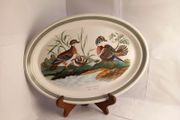 Vintage oval Plate Wood Duck Birds Of Britain made by Portmeirion in England great gift present display decor shop memorabilia art deco unique antique ceramic Pottery display plate