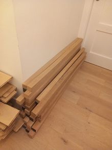 White oak planed spindles