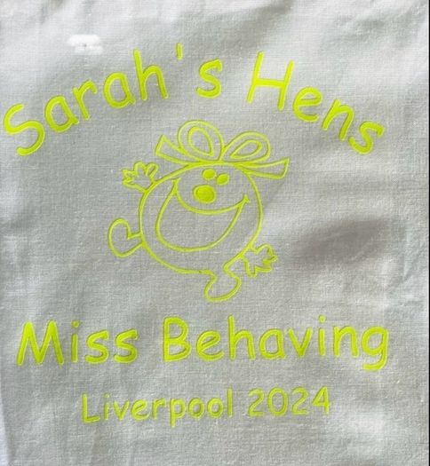 Hen Party T-Shirt iron on decals.