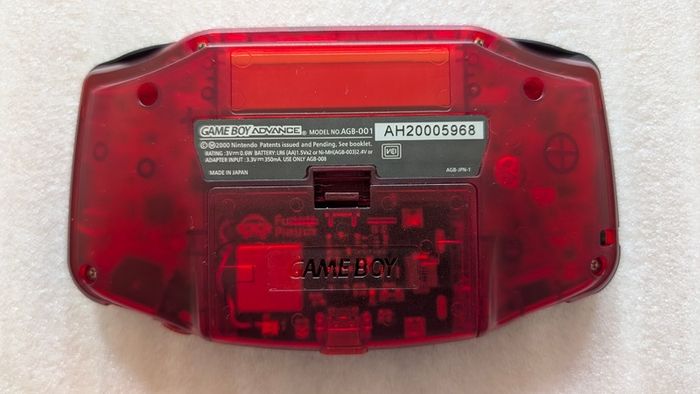 Nintendo Gameboy Advance - IPS Screen - Li-Ion Battery - AGB-001 - Clear Red