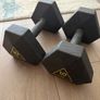 Hex Dumbbell Cross Training and Weight Training 10kg, black Image 4