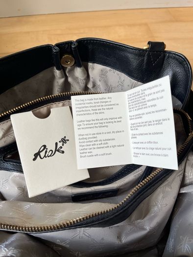 Risk London genuine leather handbag