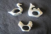 silver metal pewter napkin holders