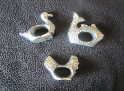 silver metal pewter napkin holders