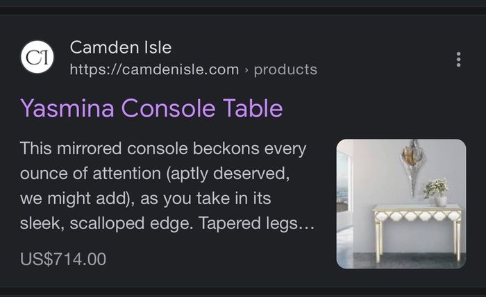Camden Isle Yasmina Console