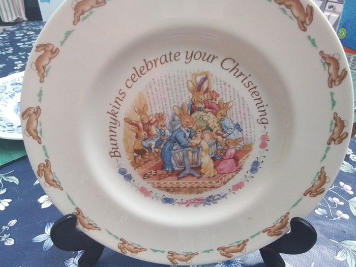 Bunnykins Celebrate your Christening Plate